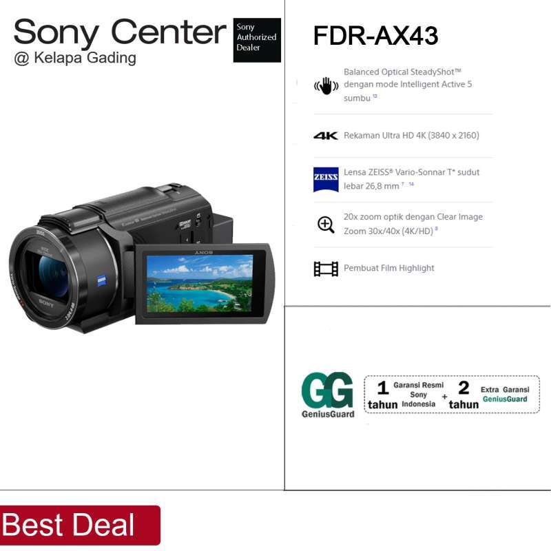Fdr Ax43 Jual Sony Center Jakarta - SONY FDR-AX43 / Handycam FDRAX43 4K dgn ...