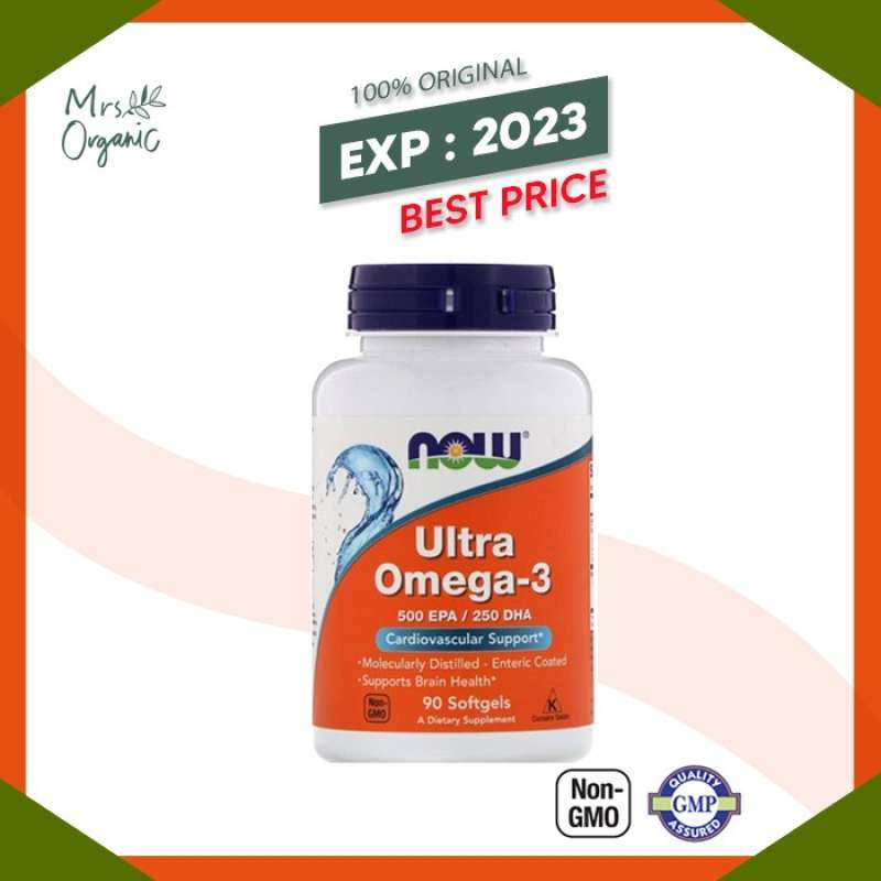 Jual NOW Ultra Omega-3 500 EPA / 250 DHA 90 Sgels - fish oil minyak ...