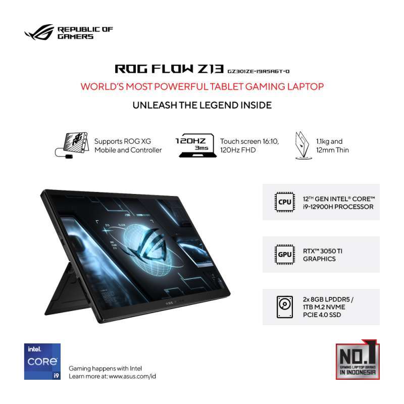 Promo ASUS ROG Flow Z13 GZ301ZEI9R5A6TO Black [Intel® Core™ i9