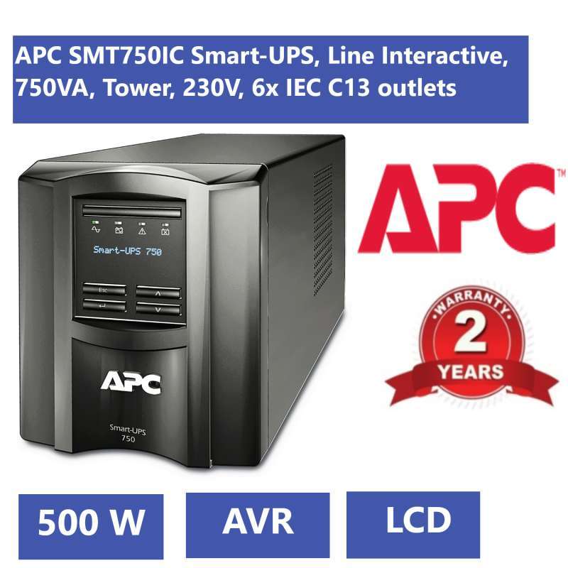 Jual APC SMT750IC Smart-UPS, Line Interactive, 750VA, Tower, 230V di ...