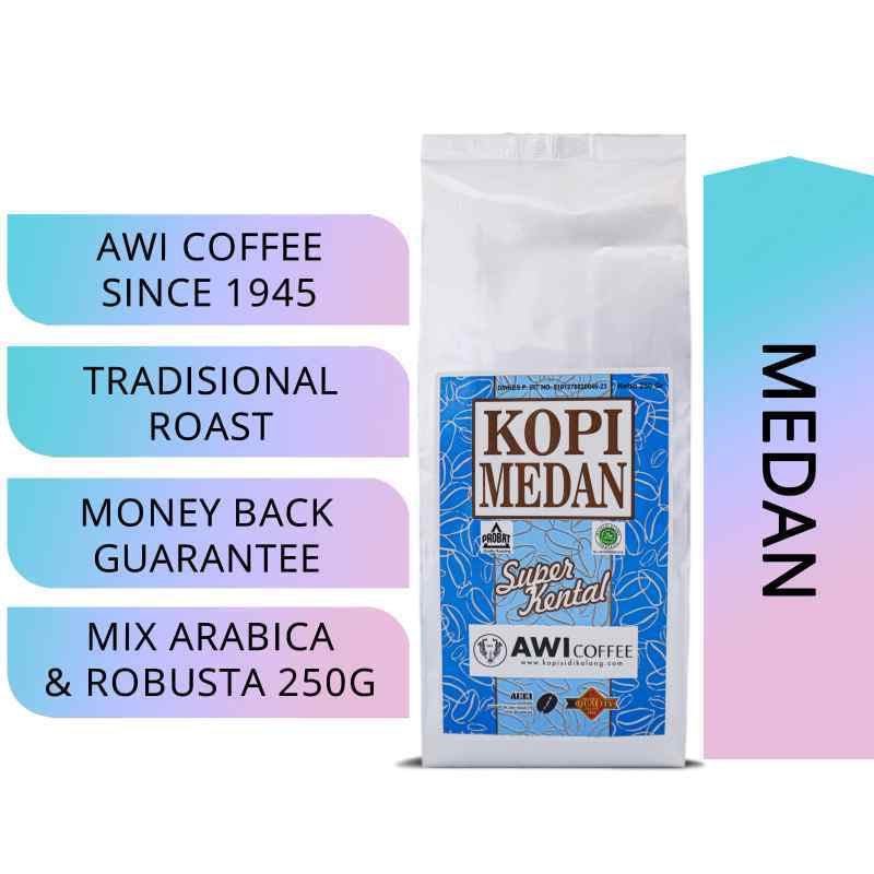 Jual Awi Coffee Kopi Medan 250Gr Bubuk | Ground Coffee Powder