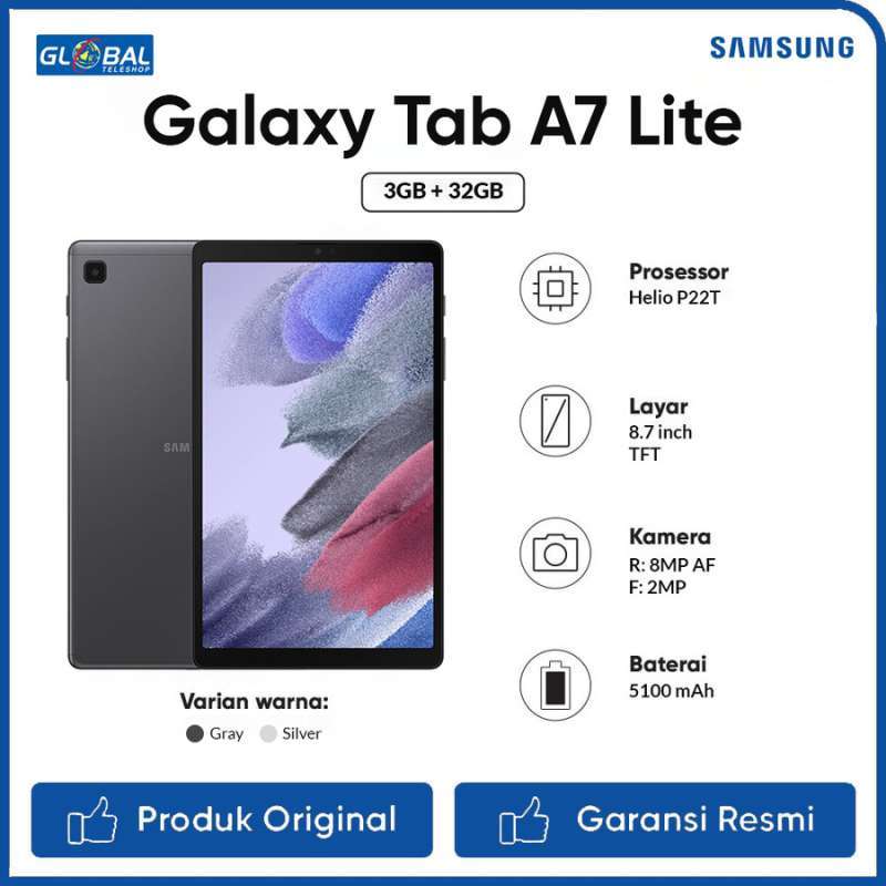 Promo Samsung Galaxy Tab A7 Lite Tablet [3gb/32gb] Garansi Resmi [click