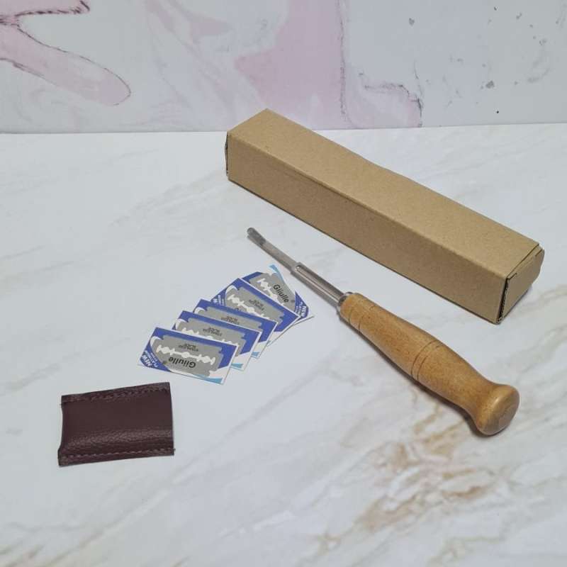 Jual sourdough lame bread scoring knife set wooden handle/ bread cutter