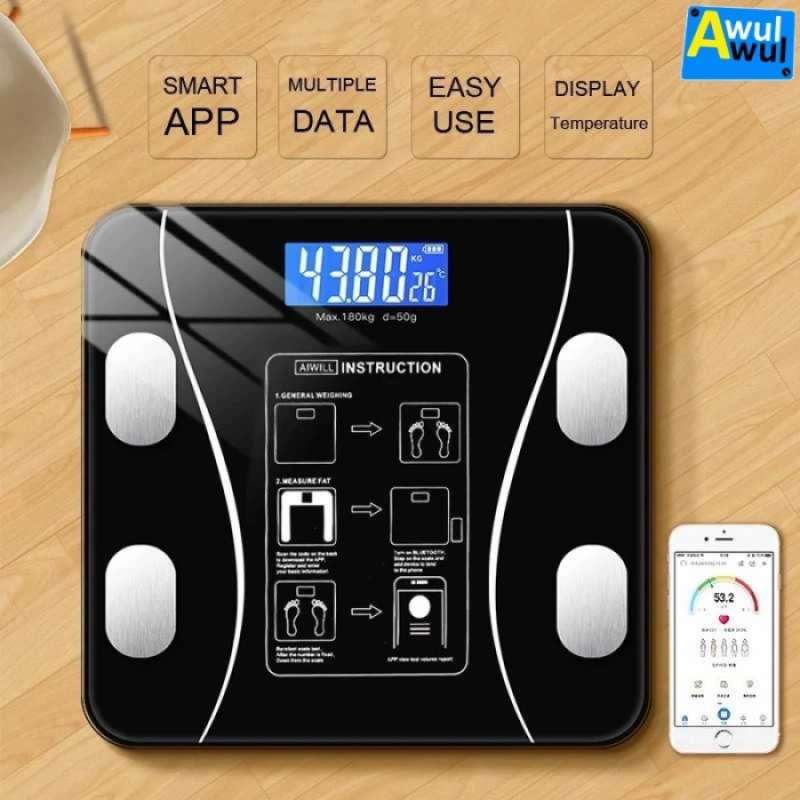 Timbangan Digital Pintar 180 KG Touchscreen Bluetooth