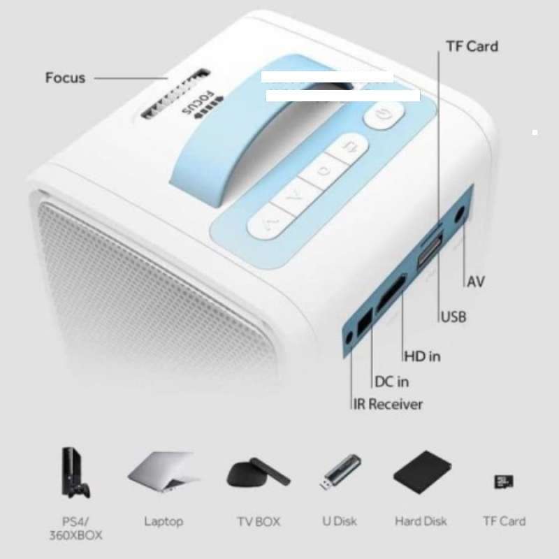 Projector Q2 Promo Mini Projector Q2 Kids Story 700 Lumens Full Hd 1080 Led Mini ...