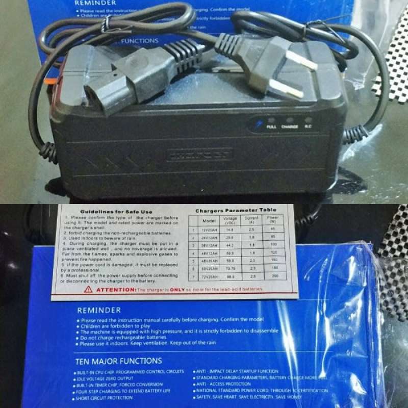 Jual Baru Cas Aki Sepeda Listrik 48 Volt 2a Bat Electric Skuter Bike