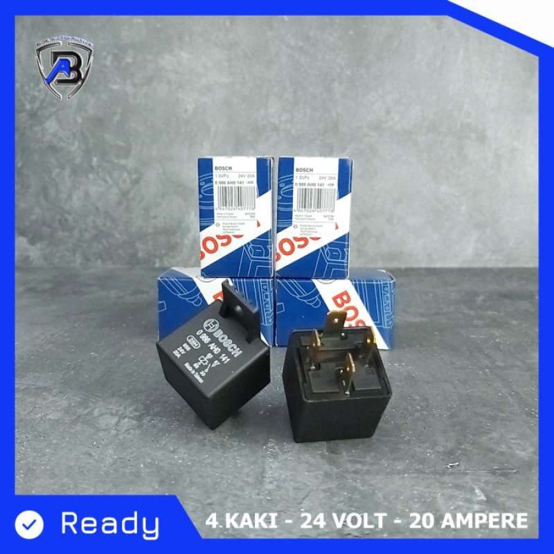 Promo RELAY BOSCH 4 KAKI 4 PIN 24 VOLT 20 AMPERE ORIGINAL Diskon 5