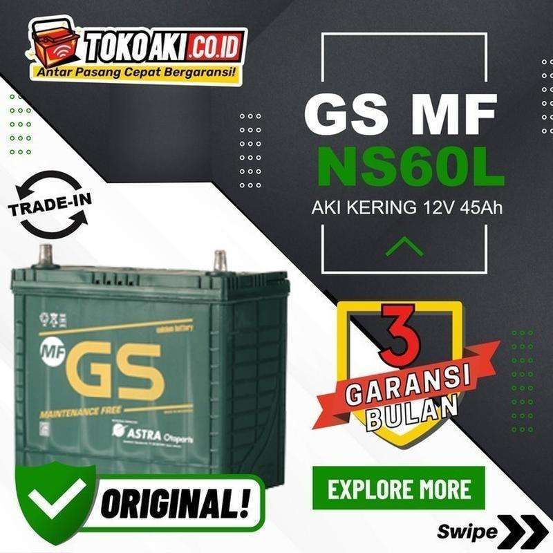 Jual Aki Baleno Hatchback Suzuki - GS Astra MF NS60L / 46B24L - 12V