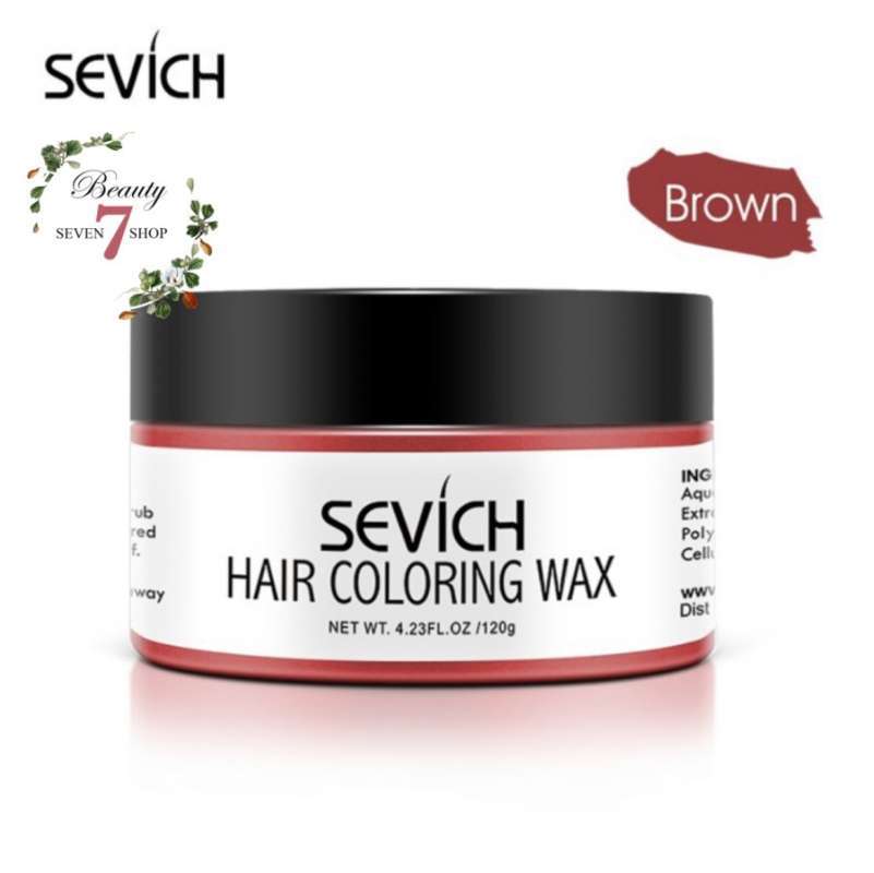 Promo Wax Pewarna Rambut Original Sevich/pomade Color/hair Color Wax Brown Diskon 33 Di