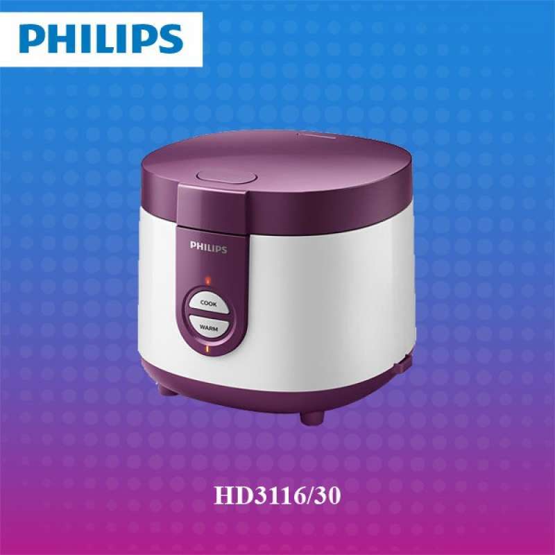 Jual Philips HD3116 HD3116/30 Rice Cooker Purple [1 Liter] di Seller electrosmart Official