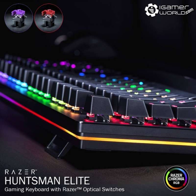 Clavier Gaming Razer Huntsman Elite - Switches Opto-mécaniques Purple - Format US ISO - Occasion Très Bon état