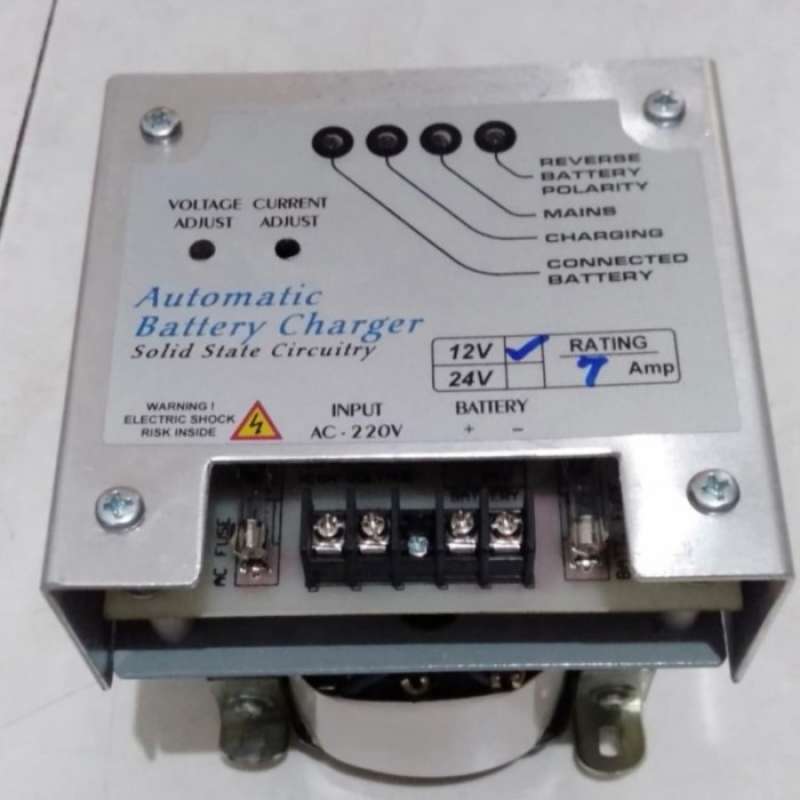 Jual CHARGER AUTOMATIC BATERAI AKI 12V 7AH/CHARGER AUTO AKI TRAFO PANEL