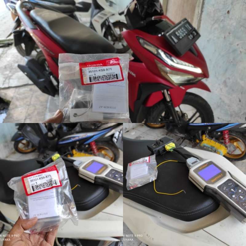 Jual jasa scan remot keyless hilang pin id tag barcode motor honda