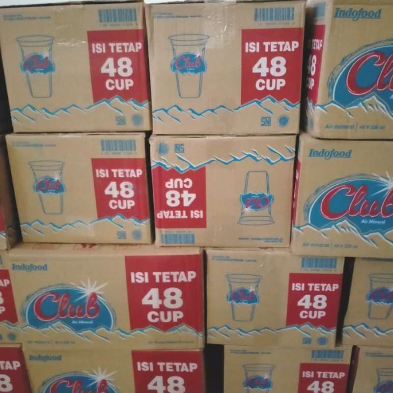 Jual Club Air Mineral Gelas [220 Ml X 48 Pcs / Kemasan Gelas/ Per Dus