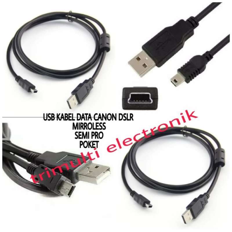 Promo USB KABEL DATA CANON DSLR MIROLESS SEMI PRO 10M ORIGINAL di