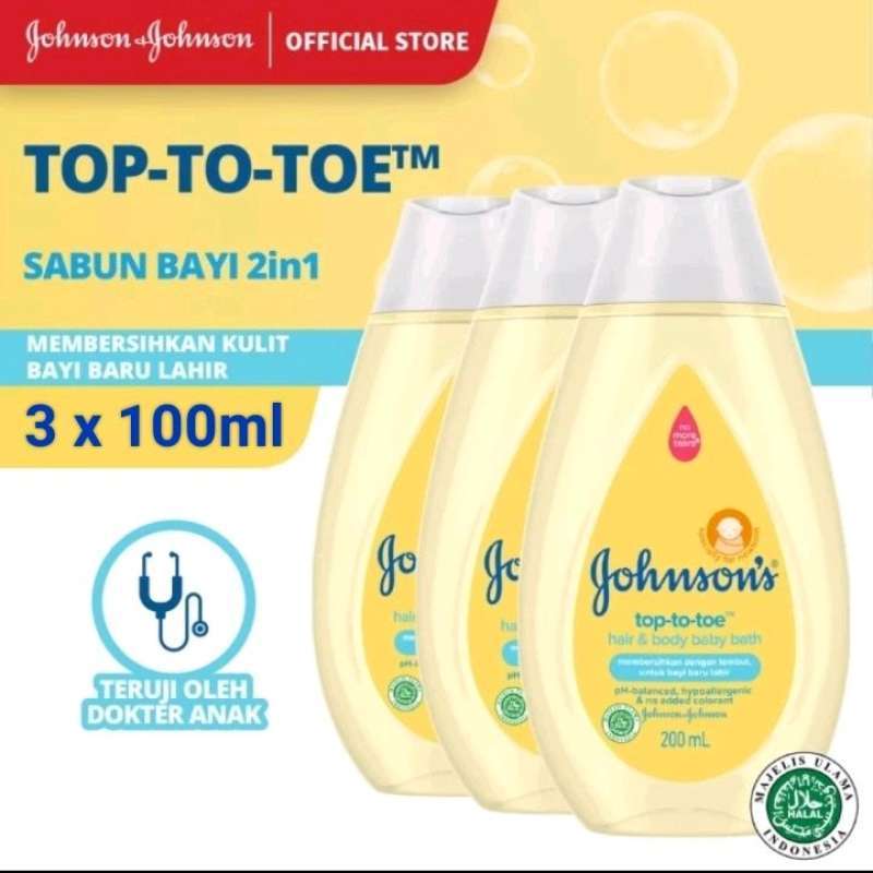Jual Jhonson Top To Toe Hair & Body Baby Bath 2in1 Sabun Bayi 100ml Isi