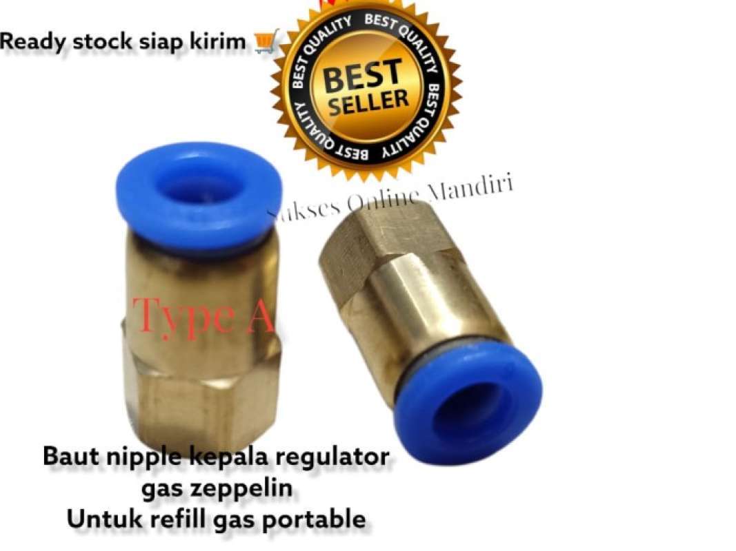 Jual BAUT PENGHUBUNG REGULATOR DENGAN SELANG ALAT REFILL GAS KALENG HI COOK di Seller GOOD VIBE