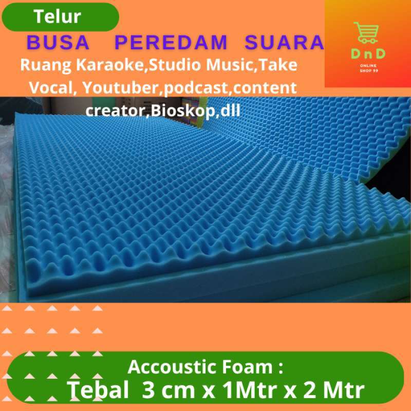 Jual Peredam Suara Ruangan 4 cm x 1 Mtr x 2 Mtr Busa Peredam Suara
