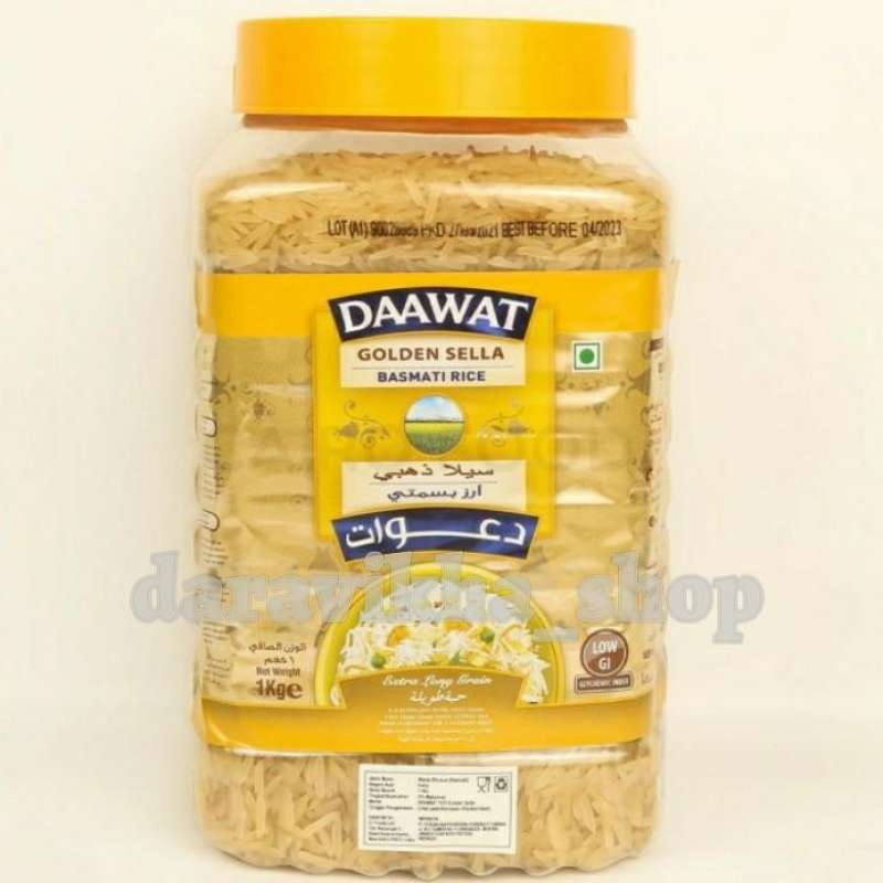 Jual Daawat Basmati Rice Golden Sella 1kg JAR di Seller
