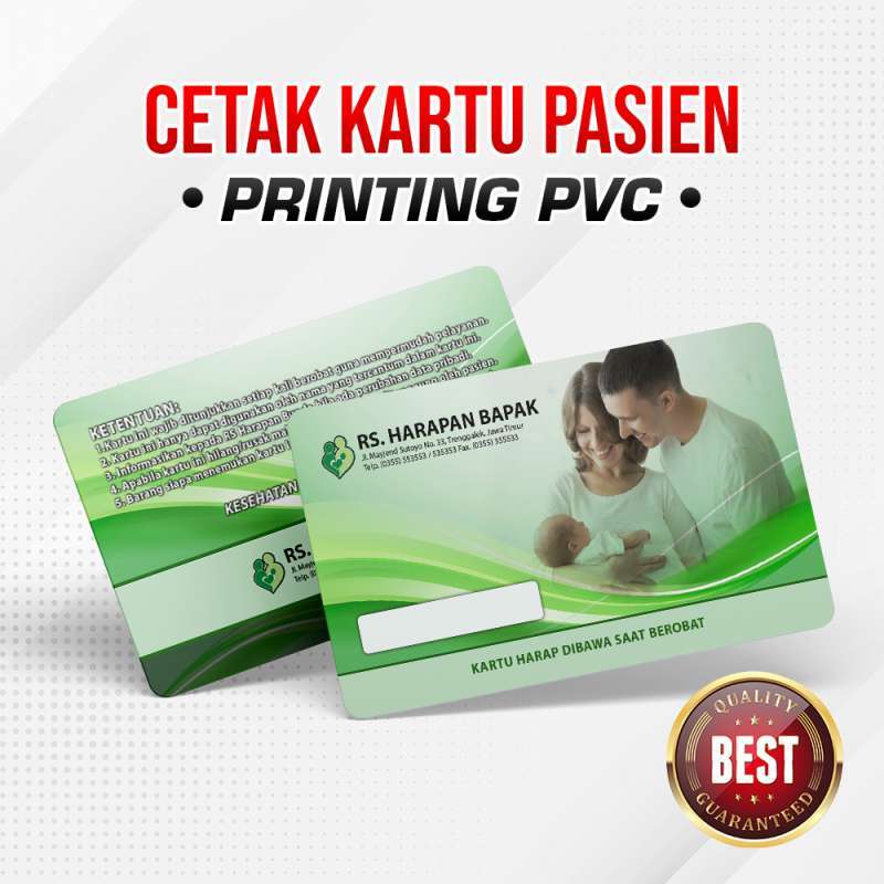 Jual Preprinted Card Custom Cetak Kartu Pasien Rumah Sakit PVC Premium ...