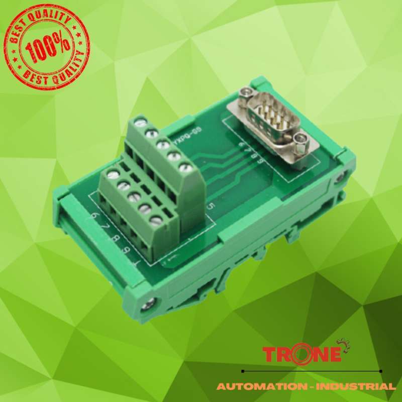 9 Pin Terminal Block Adapter DB9 Male & Female DIN Rail Mount Terminal ...