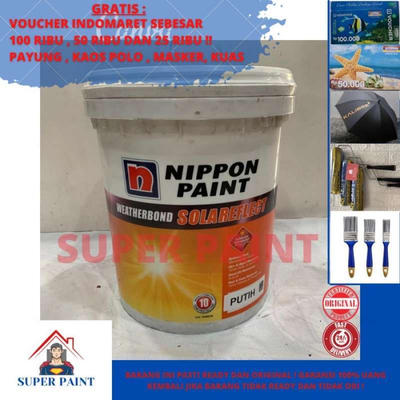 Promo Cat Tembok Nippon Paint Weatherbond Solareflect Brilliant White 2.5l Diskon 15 Di Seller