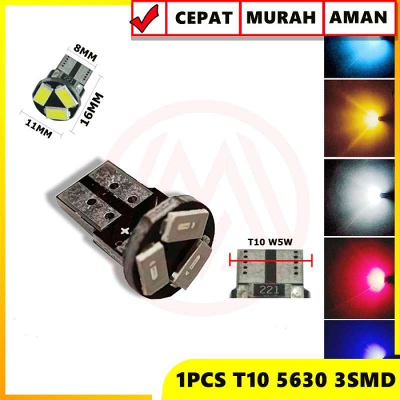 Promo LAMPU LED T10 5630 3 MATA TITIK LED 5630 LAMPU SIGN SEIN SPEEDO ...