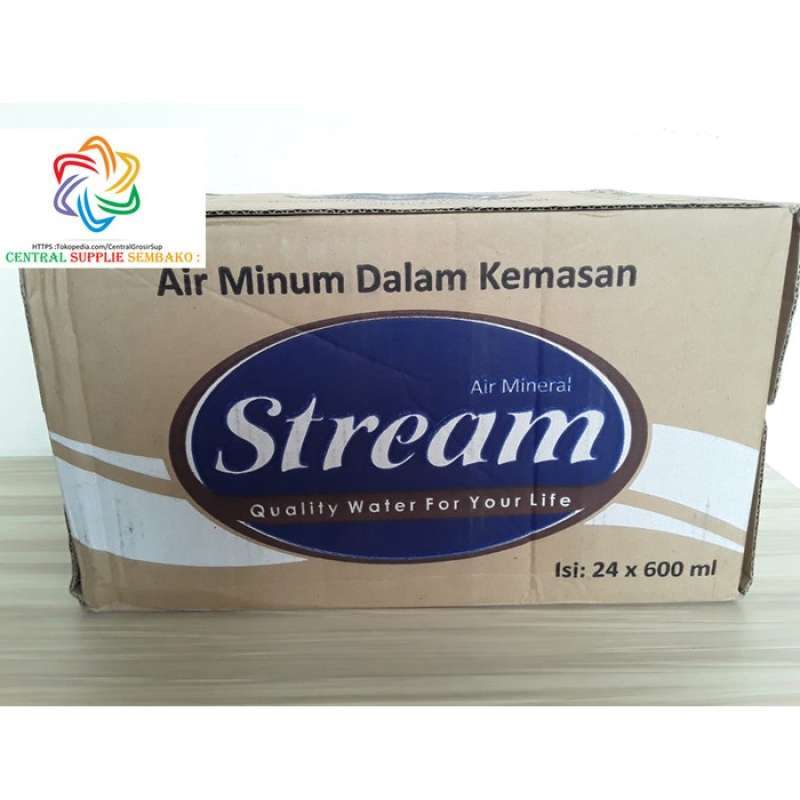 Promo Stream Air Mineral Botol 600ml 1 karton [isi 24 pcs] Diskon 5 di