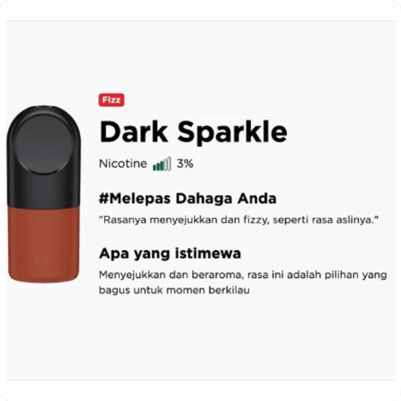 Jual Relx Pod Infinity Pro Flavour Dark Sparkle Cola 1 Box Isi 2 Kode ...