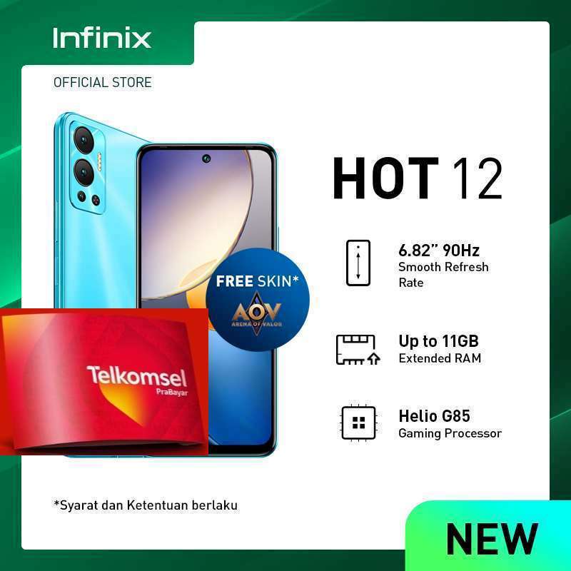 Jual Infinix Hot 12 [6GB/ 128GB/ Official Store] + Starter Pack ...