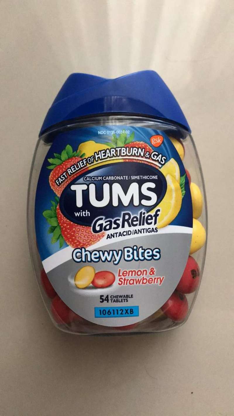 Jual (TERBAIK) Tums with Gas Relief Antacid / Antigas Chewy Bites 54