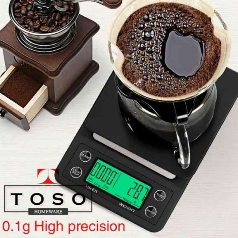 Jual V60 Digital Scale Coffee With Timer Timbangan Kopi Dapur 3Kg 0.1G