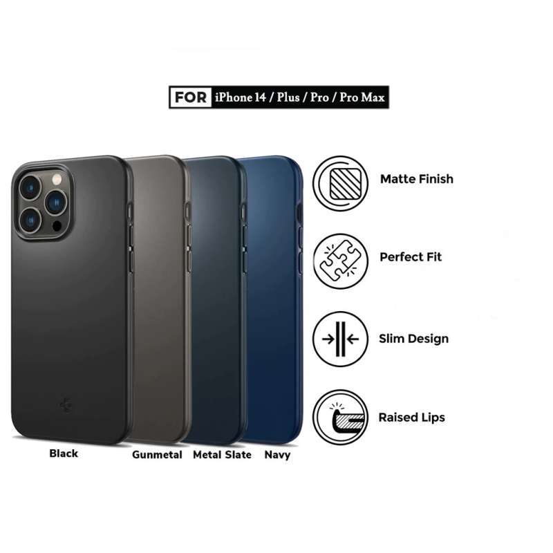 Matte Casing Promo Case iPhone 14 Pro Max Plus Spigen Thin Fit Slim Hybrid Matte ...
