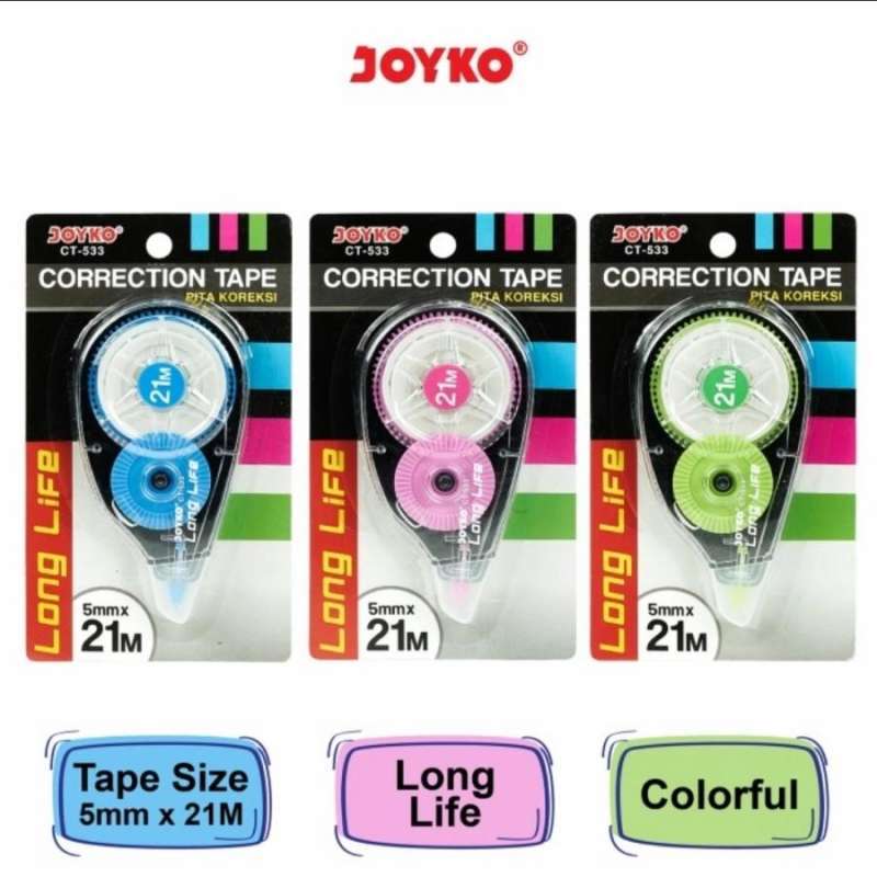 Jual Correction Tape Pita Koreksi Joyko CT533 di Seller Azka