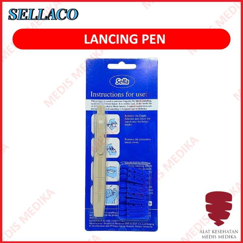 Jual Lancing Pen Lancet Device Test Cek Tes Alat Ambil Sample Darah