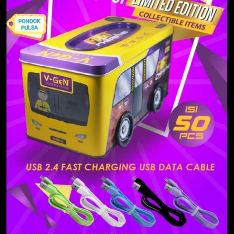 Jual KABE V-GEN VCMC5-01 2,4A FAST CHARGING 1M MICRO USB di Seller ...