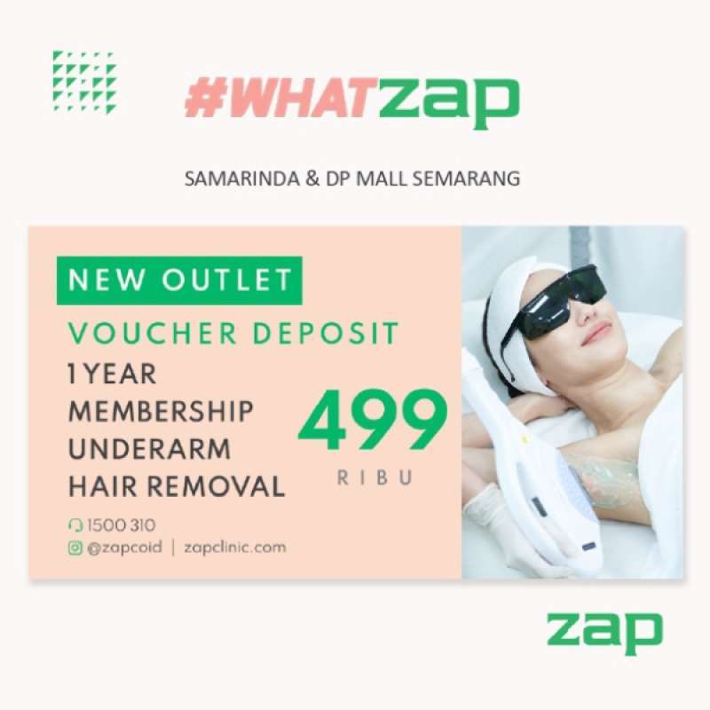 Jual Voucher Booking Fee 1 YEAR MEMBERSHIP UNDERARM HAIR REMOVAL 499RB