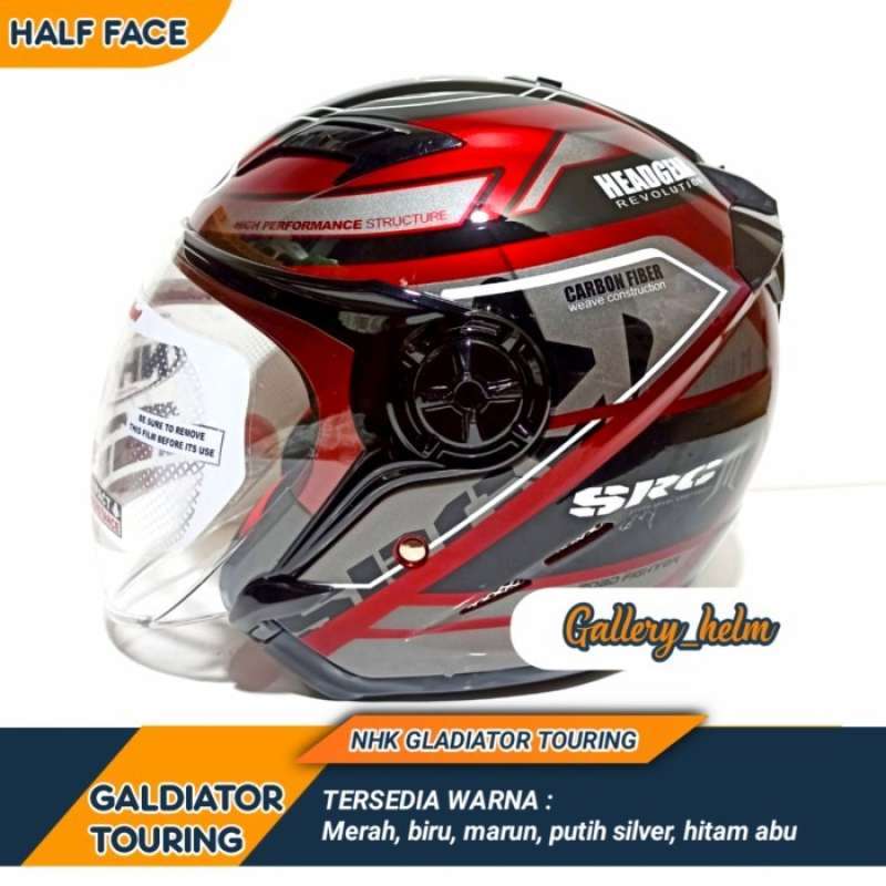 Promo Nhk Gladiator Touring Marun Helm Half Face Diskon 15 di Seller
