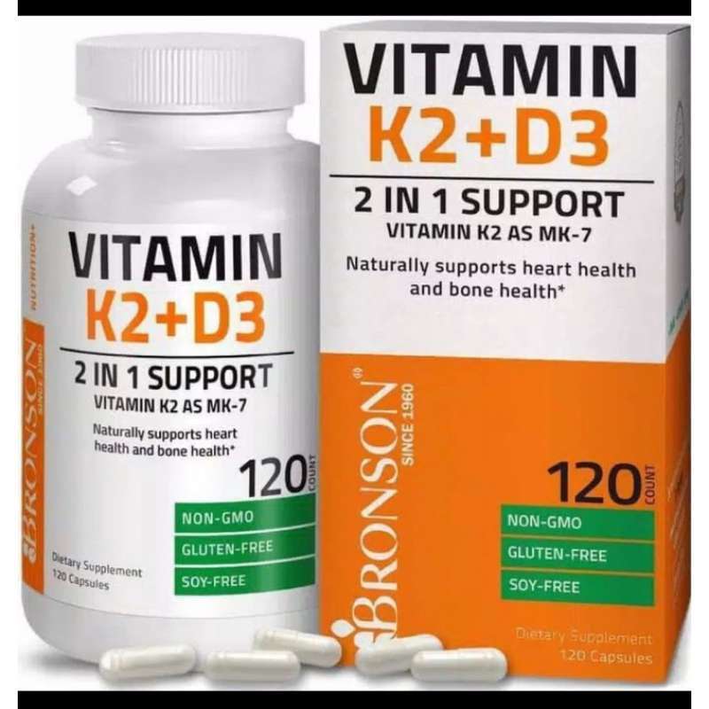 Promo (DIJAMIN ASLI) Bronson Vitamin D3 K2 10000 iu extra strength 120