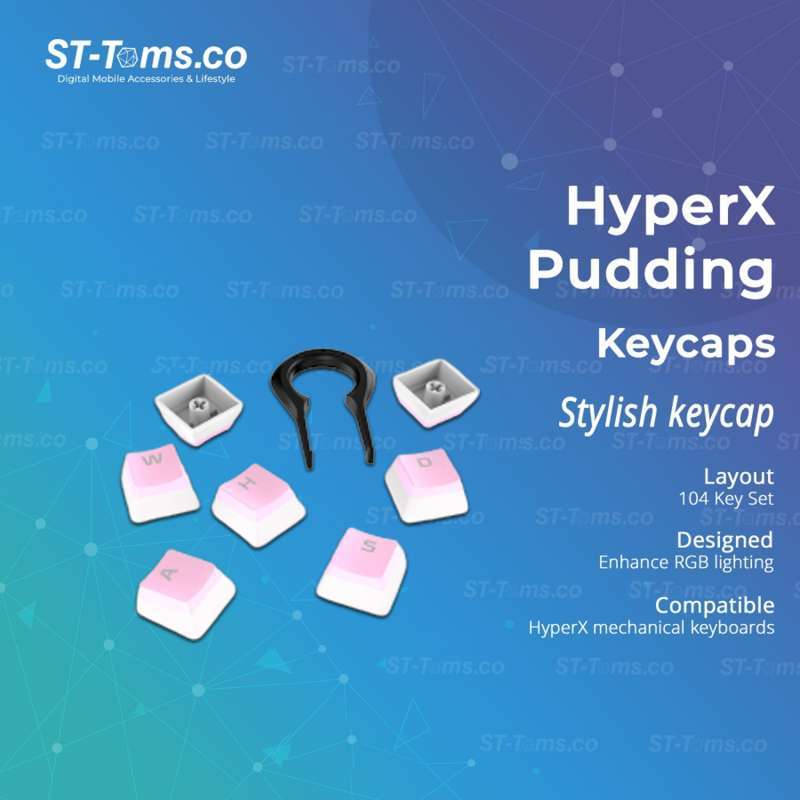 Jual HyperX Pudding Keycaps Double Shot PBT Keycap Set Pink di Seller