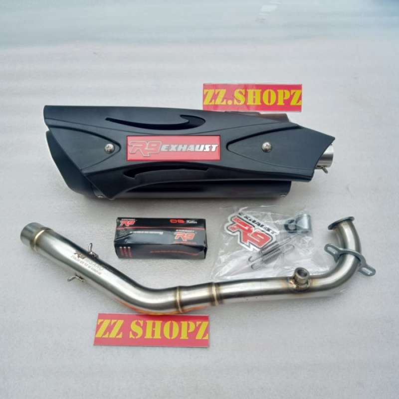 Promo knalpot R9 exhaust misano ss series black pcx 160 new original R9