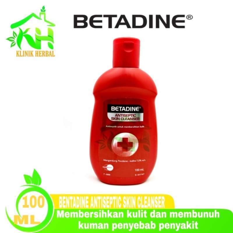 Jual Betadine Antiseptic Skin Cleanser 100ml MERAH di Seller Jakarta