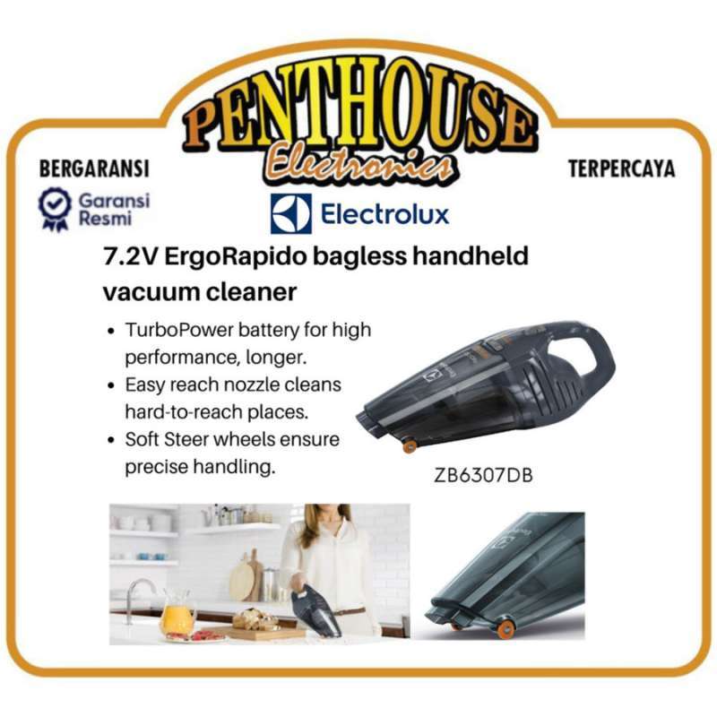 Jual Electrolux Vacuum Cleaner Bagless Handheld ZB6307DB ErgoRapido di