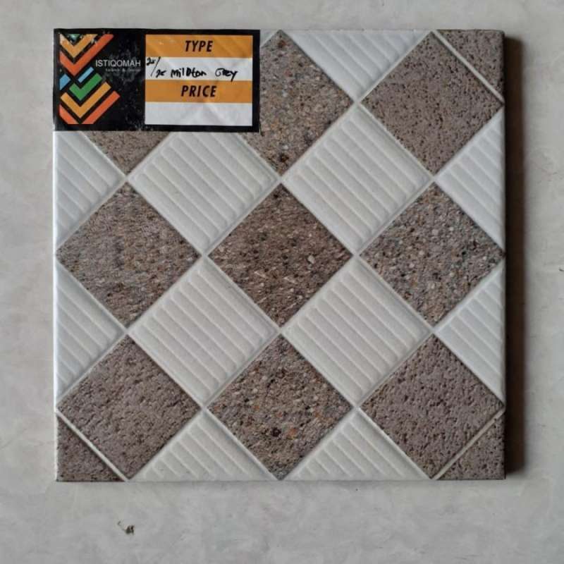 Jual KERAMIK 25X25 MIDTOWN BLUE , GREY MATT MULIA TILE di Seller