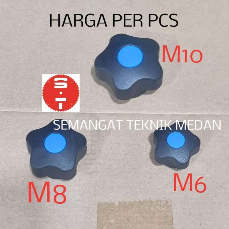 Promo M10 FEMALE THREAD SCREW KEPALA KNOB STAR BAUT MUR BINTANG M10 x ...