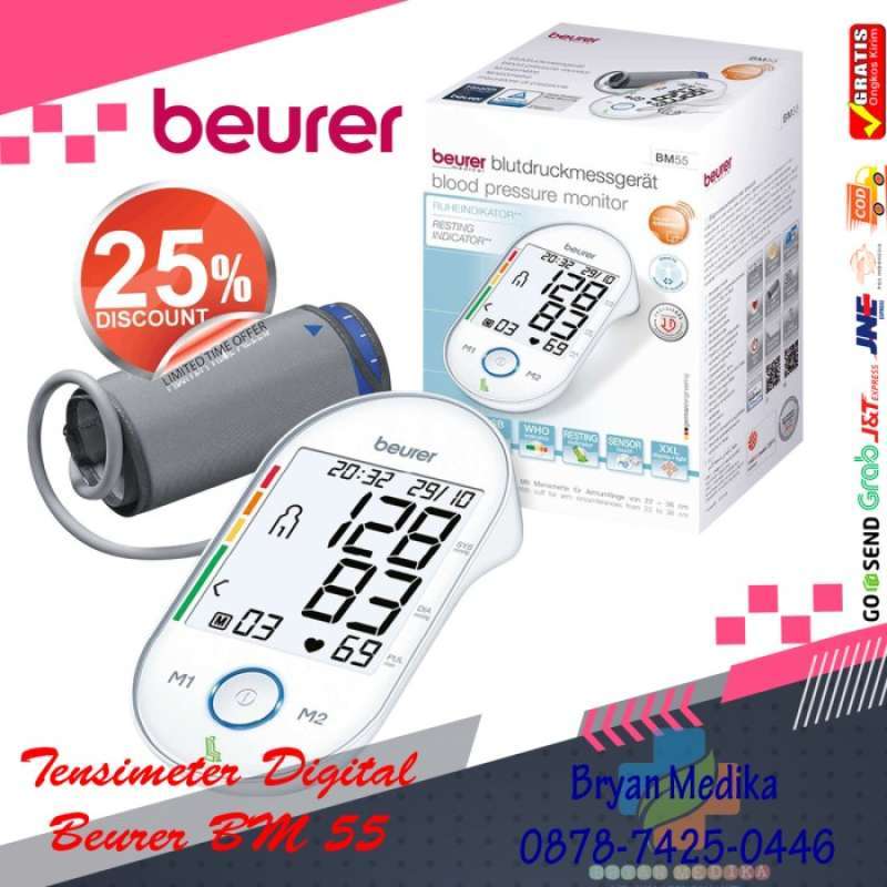 Jual Beurer Bm55 Upper Arm Blood Pressure Monitor Tensimeter