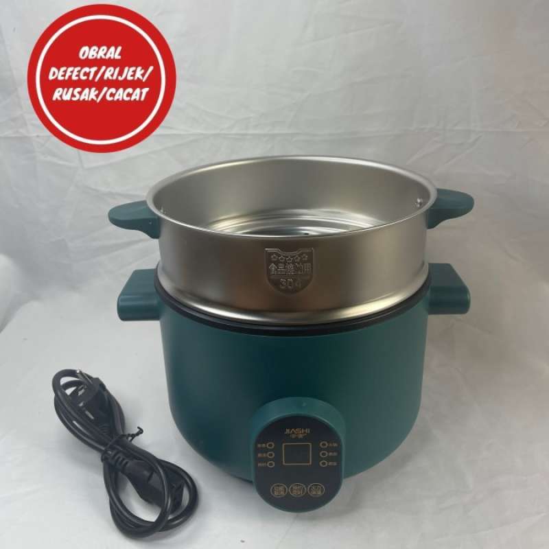 Jual JIASHI Smart Rice Cooker Mini Cooker 3L 600W with Steamer - JWS ...