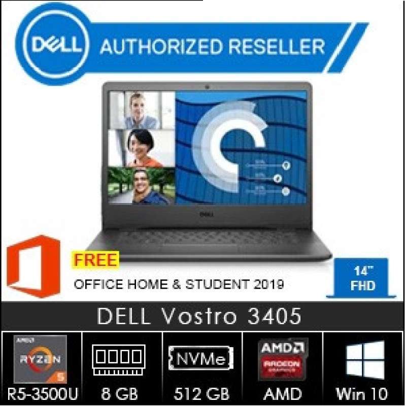 Jual DELL Vostro 14-3405 (Ryzen 5 - 3500U/8GB/512GB SSD/Win10 + OHS2019 ...