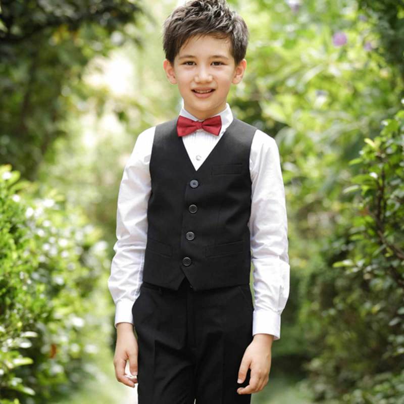 Bow Tie Little Boy Formal Dress Suit Clothing Outfit Set Pants Shirt Yilaku Toddler Boys Suits Set 5 Piece Vest