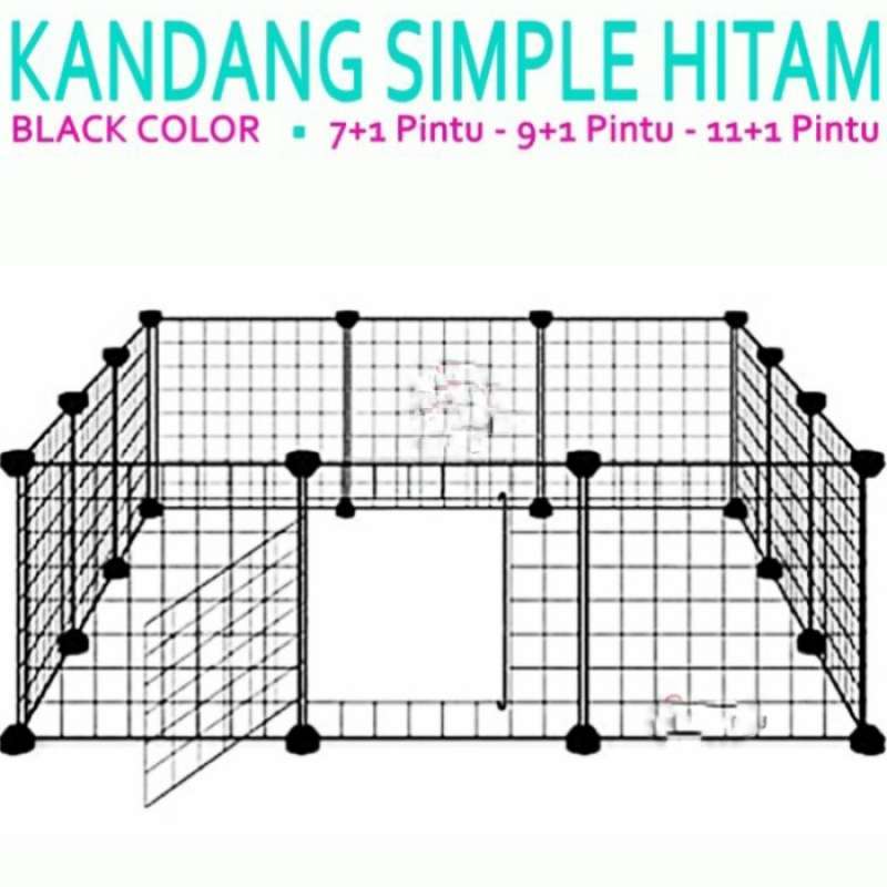 Jual Kandang Simple + Pintu Hitam - Kandang Diy - Kandang Anjing Kucing